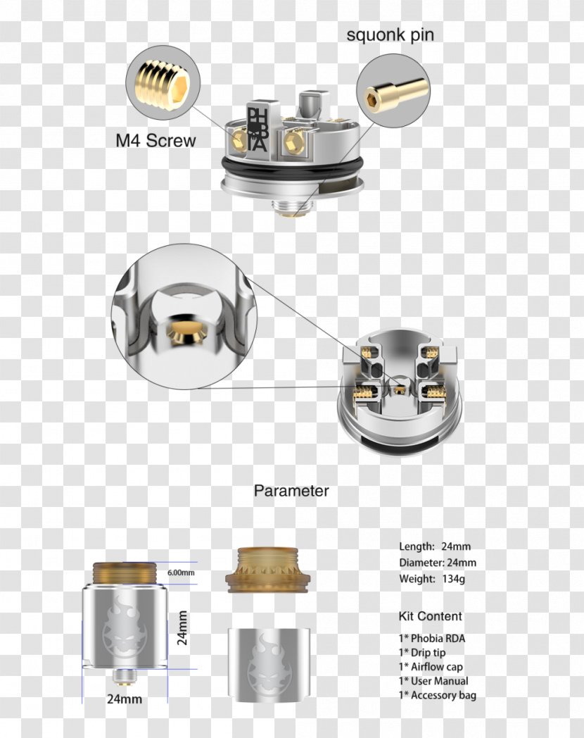 Electronic Cigarette Aerosol And Liquid Phobia Atomizer Alex From VapersMD - Screw - Easy Vape Shady Shop Transparent PNG