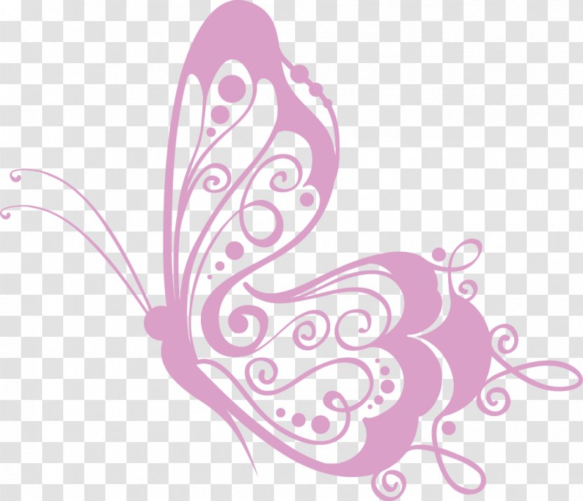 Butterfly Stencil Red - Sticker - Shading Transparent PNG