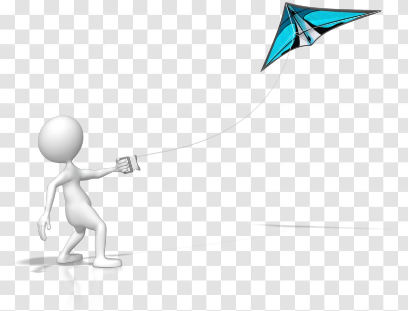 Kite Flight Animation Stick Figure - Ppt - Fly A Transparent PNG