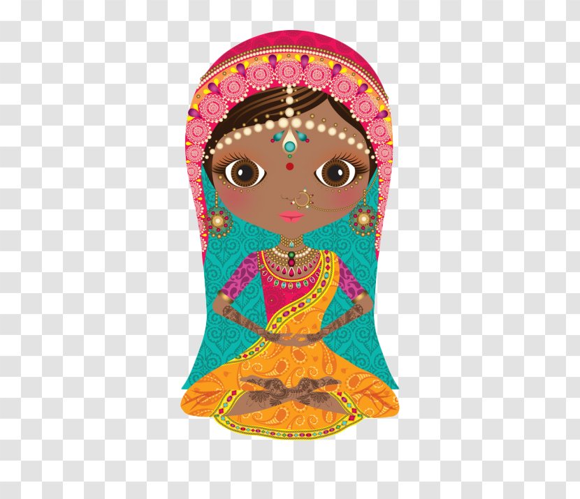 India Doll Clip Art - Drawing - Hand-painted Indian Women Transparent PNG