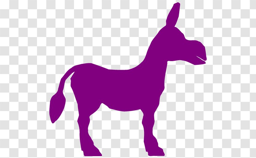 Donkey Mule Drawing Clip Art - Violet Transparent PNG