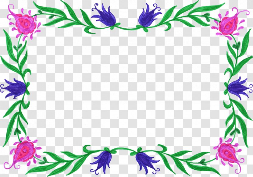 Flower Picture Frames Color Clip Art - Frame Transparent PNG