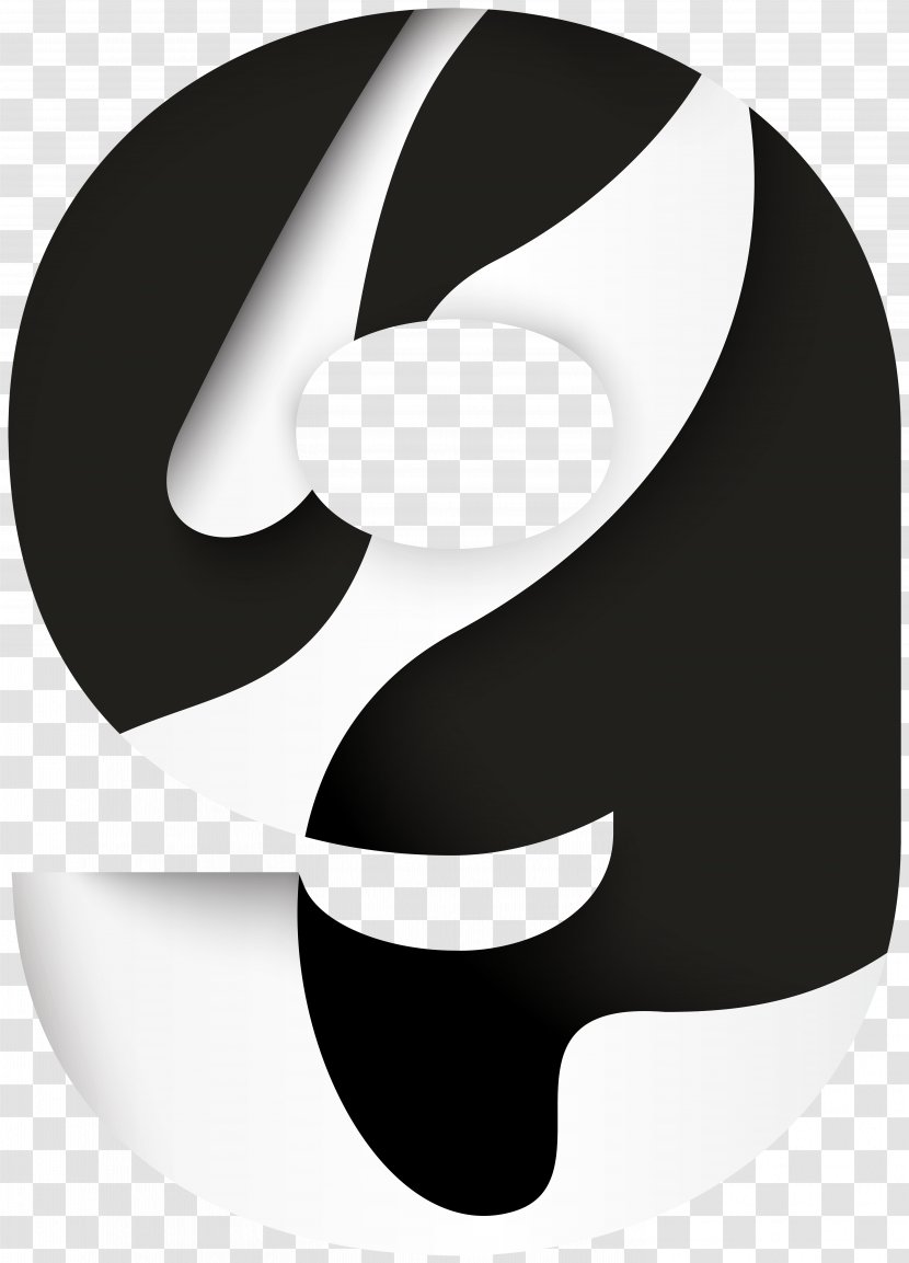 Black And White Font Design Megaphone - Product - Number Nine Clip Art Image Transparent PNG