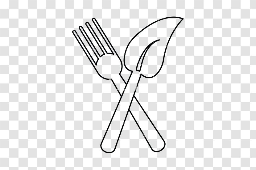 Drawing Photography - Area - Spoon And Fork Transparent PNG