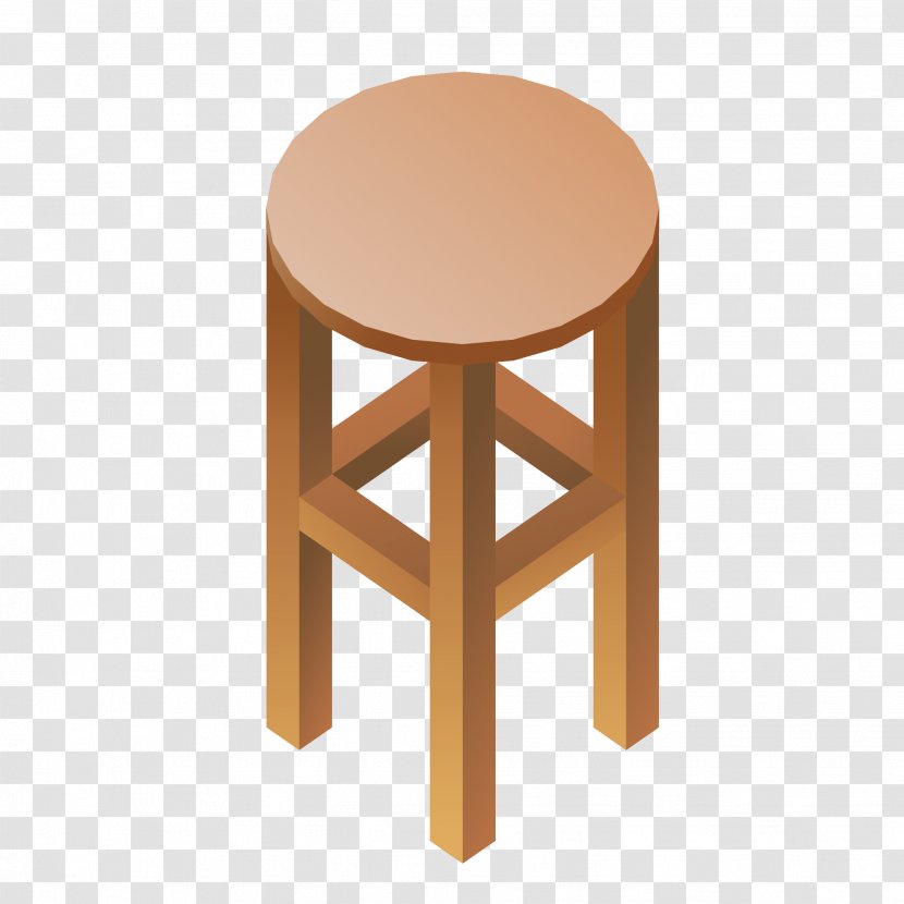 Table Chair Stool Furniture Vector Graphics - Brown Transparent PNG
