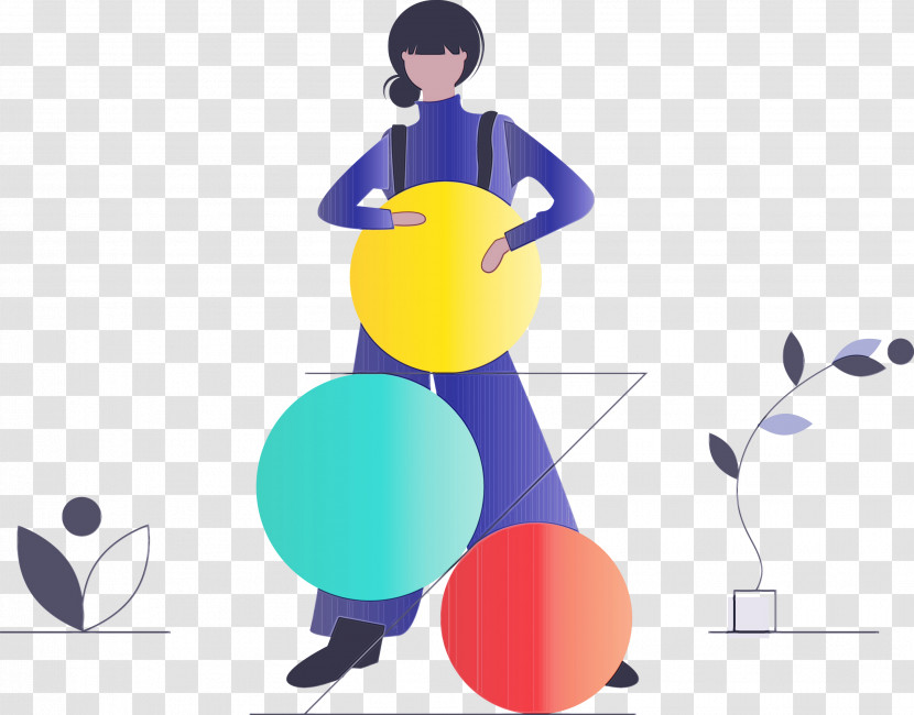 Cartoon Swiss Ball Transparent PNG