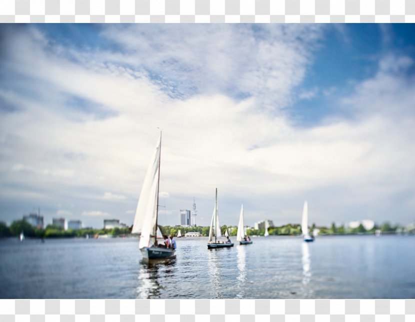 Außenalster Cat-ketch Alster Hamburg Sailing Messe Und Congress - Vehicle Transparent PNG