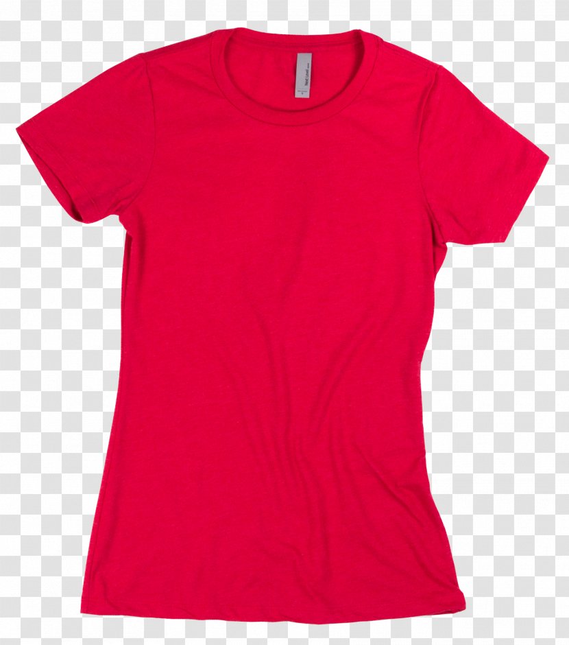 T-shirt Top Hoodie Sleeve Polo Shirt - Shoulder - Printed T Red Transparent PNG