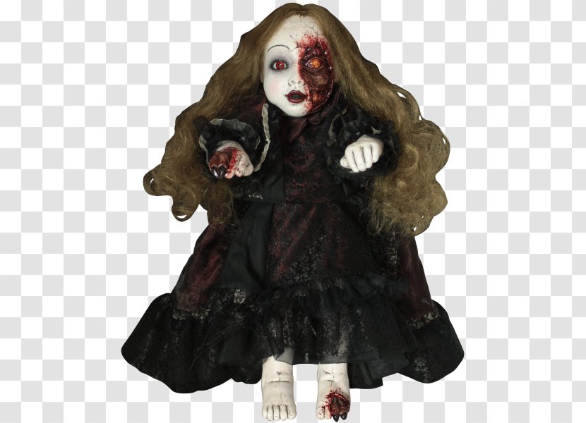 Halloween Doll Costume Party Mask - Creepy Transparent PNG