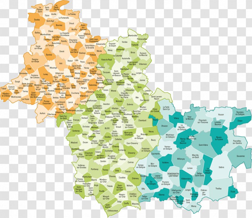 Loir Blois Couddes Cher Saint-Ouen - Prefecture - Map Transparent PNG