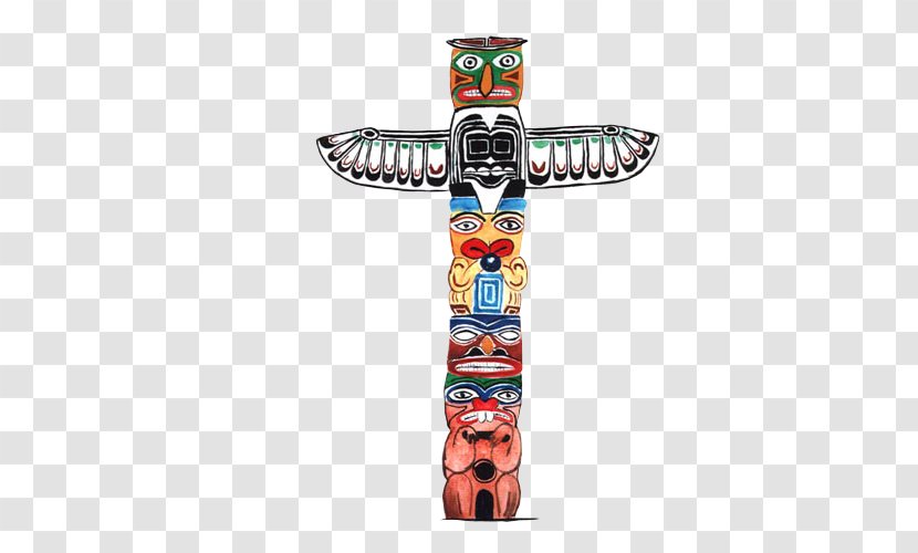 Totem Pole Native Americans In The United States Indigenous Peoples Of Americas Drawing - Coast Salish - Detailed Transparent PNG