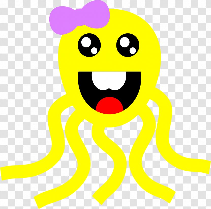 Clip Art Octopus Smiley Openclipart Free Content - Kite Transparent PNG