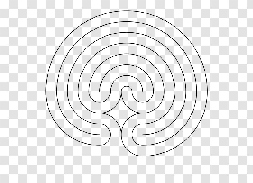 Labyrinth Chartres Spiral Circle Mandala - Point Transparent PNG