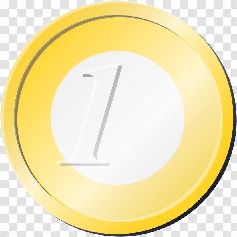 Coin Clip Art - Yellow - Euro Transparent PNG