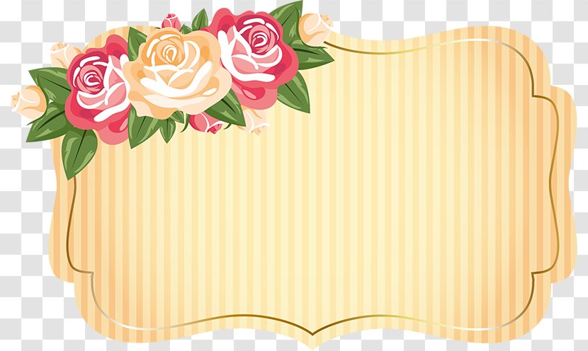 Label Paper - Floral Design - New Models Transparent PNG