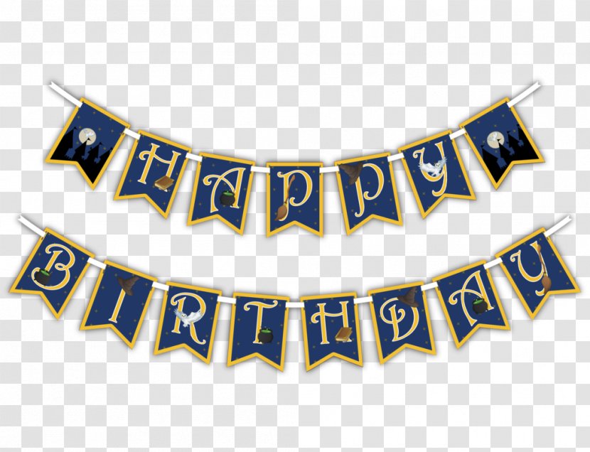 Paper Birthday Banner Bunting Balloon - Text Transparent PNG