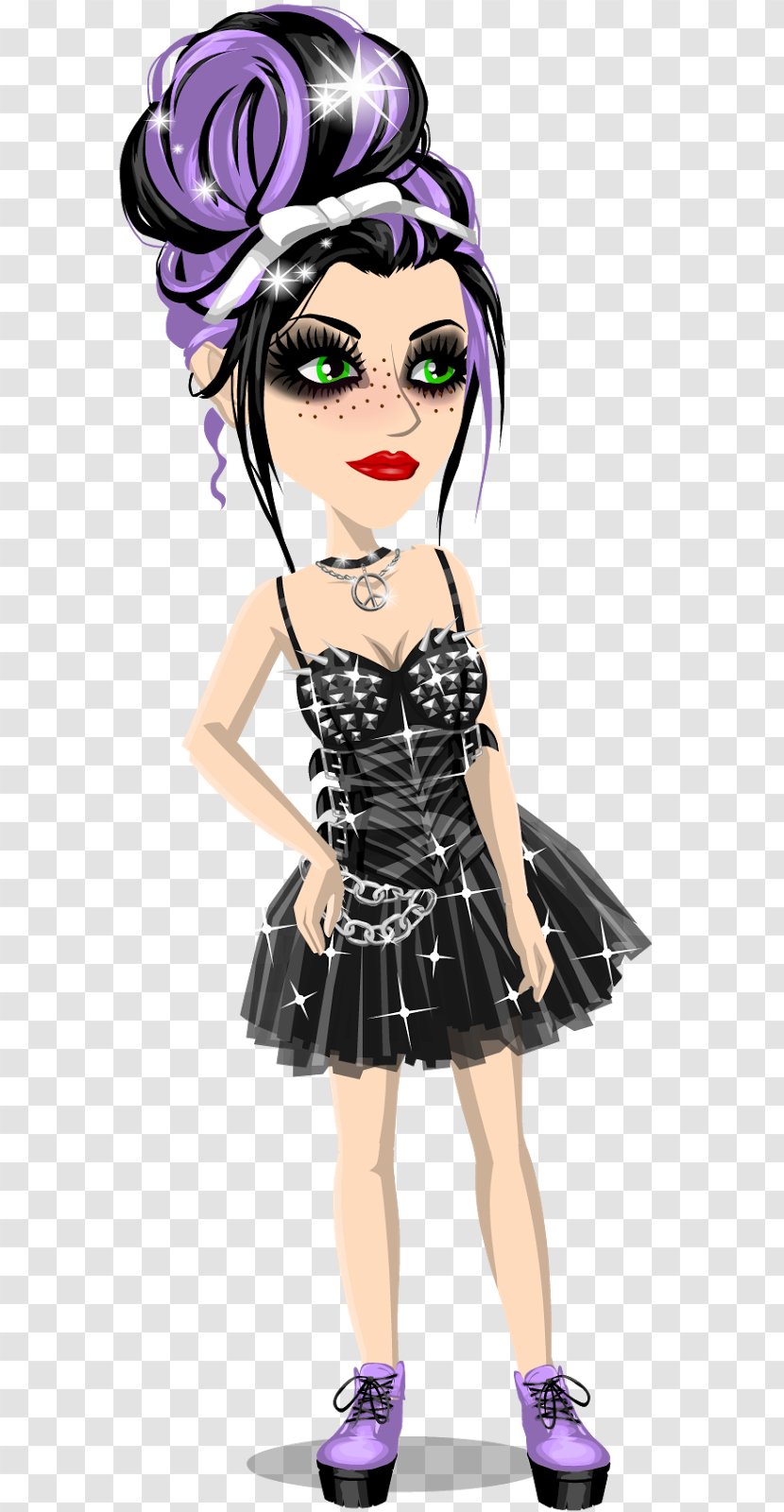 MovieStarPlanet Small And Medium-sized Enterprises Character Person Black Hair - Heart - Swwet Transparent PNG