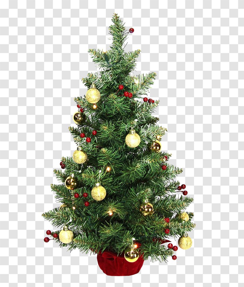 Artificial Christmas Tree Pre-lit Ornament - Pine Family Transparent PNG