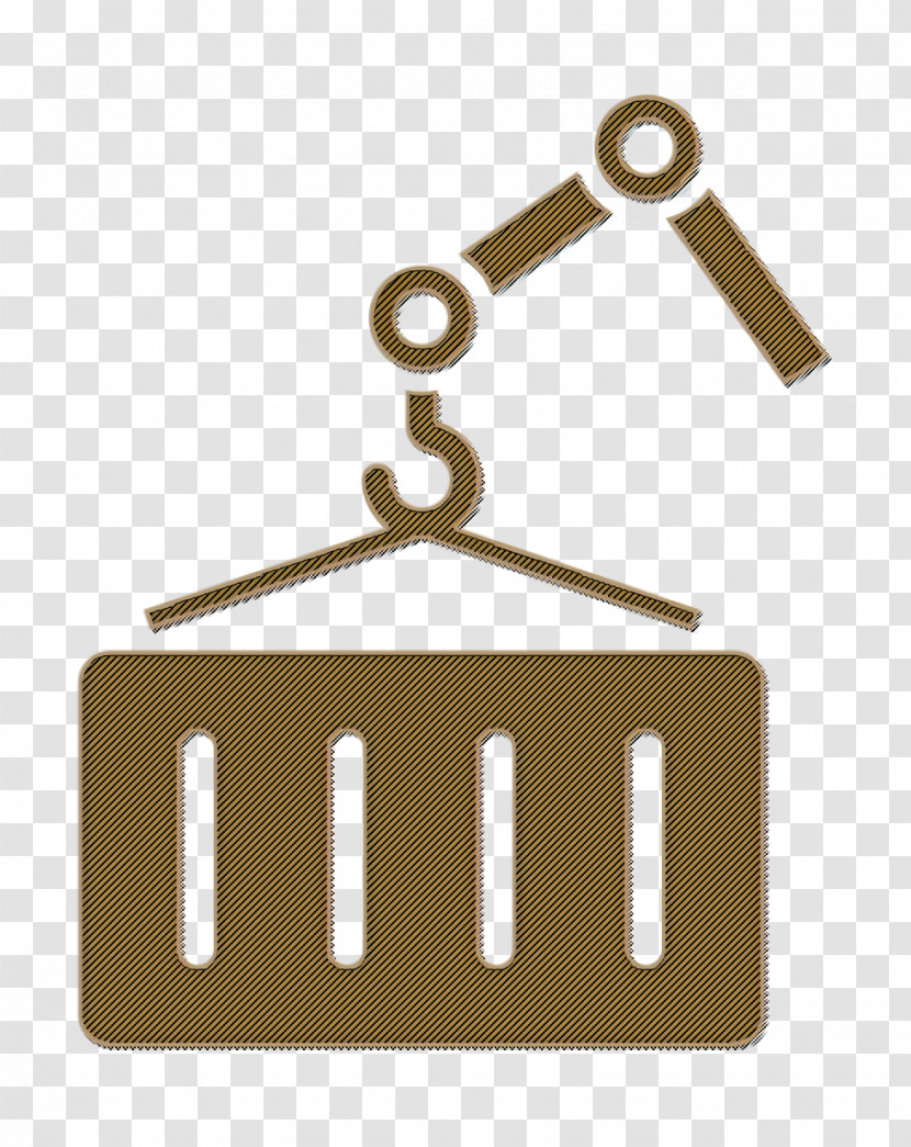 Container Hanging Of A Crane Icon Transport Icon Logistics Delivery Icon Transparent PNG