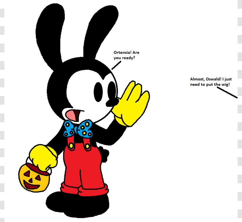 Oswald The Lucky Rabbit Mickey Mouse Pluto Halloween Clip Art - Walt Disney Company - Pictures Cartoons Transparent PNG