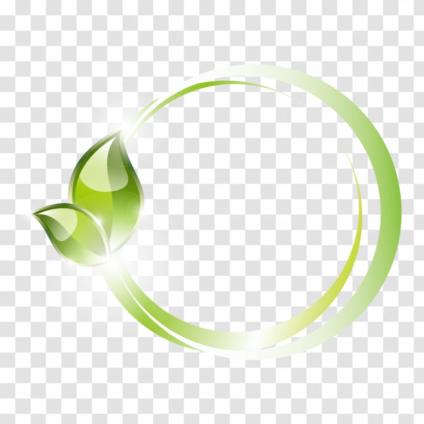 Green Leaves Ring Pattern - Coreldraw Transparent PNG