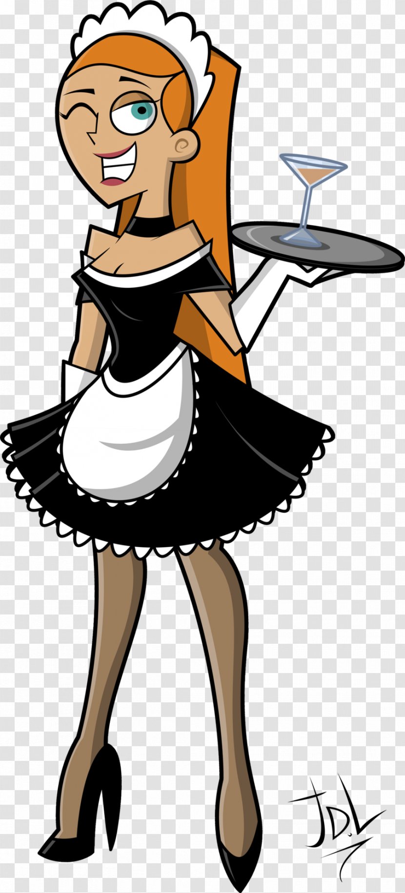 Jazz Fenton Phineas Flynn DeviantArt Maid Cartoon - Frame Transparent PNG