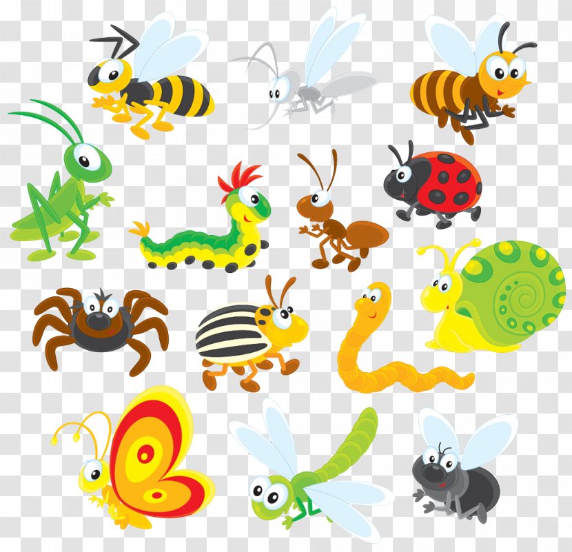 Insect Cartoon Royalty-free Clip Art - Yellow - Vectors Transparent PNG