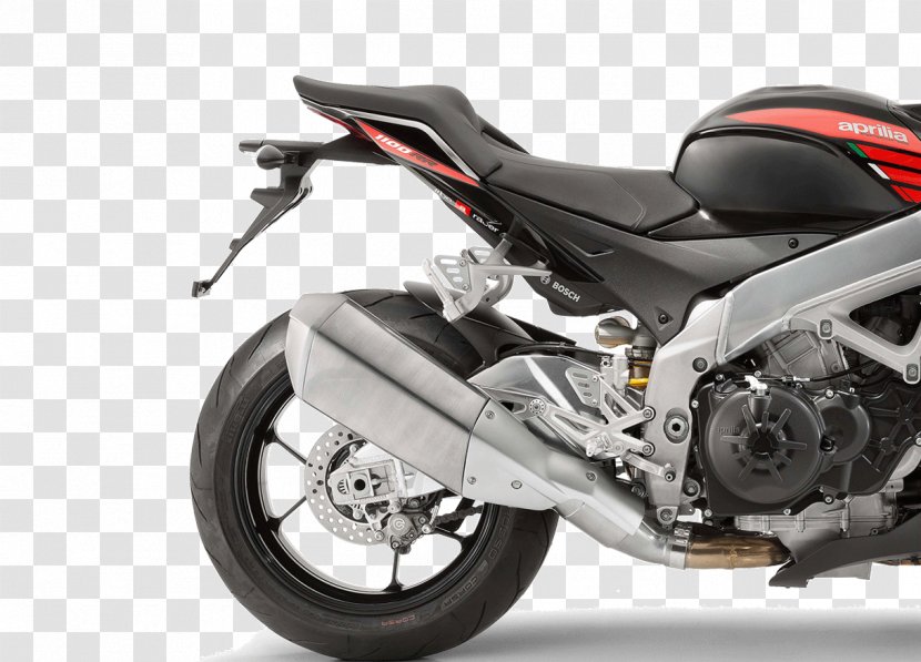 Aprilia Tuono Motorcycle RSV4 V4 Engine - Exhaust System Transparent PNG