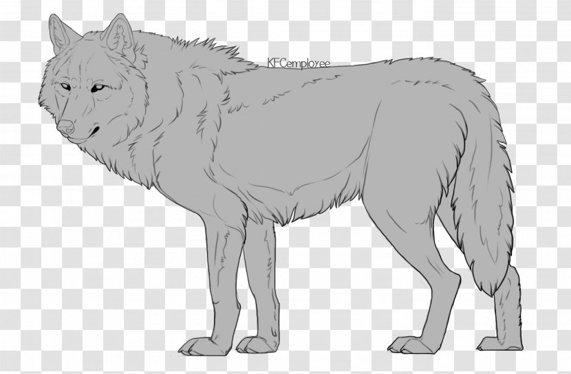 Line Art Dog Drawing DeviantArt Black Wolf Transparent PNG