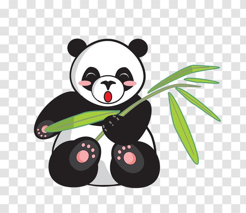 Giant Panda Cartoon Bear Clip Art - Flower Transparent PNG