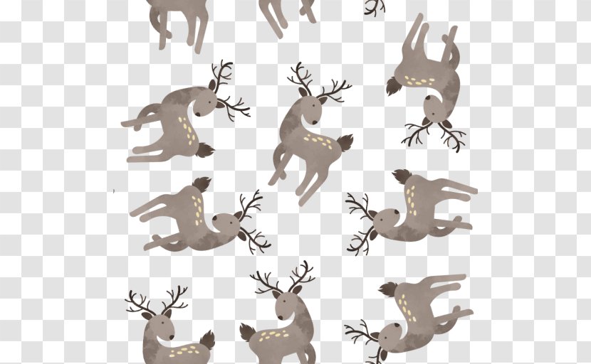 Reindeer - Tail - Cartoon Tiled Background Transparent PNG