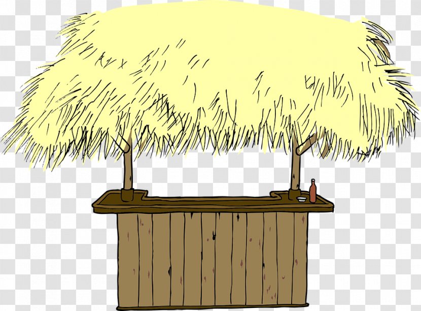 Tiki Bar Shack Clip Art - Grass Transparent PNG