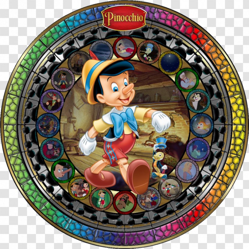 Stained Glass Belle Window The Walt Disney Company Anna - Fantasia - Pinocchio Transparent PNG