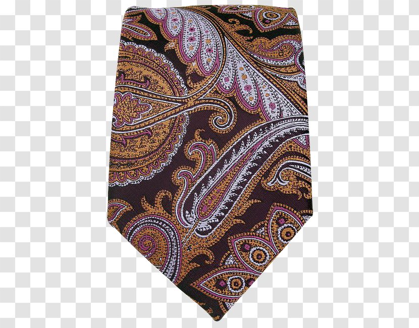 Paisley Necktie Silk Woven Fabric Jacquard Loom - Purple Transparent PNG