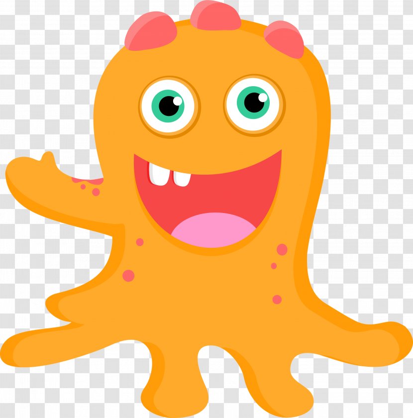 Monster Party Drawing Clip Art - Orange Transparent PNG