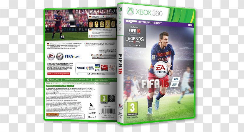 FIFA 16 18 14 Xbox 360 15 - Fifa - Playstation 3 Transparent PNG