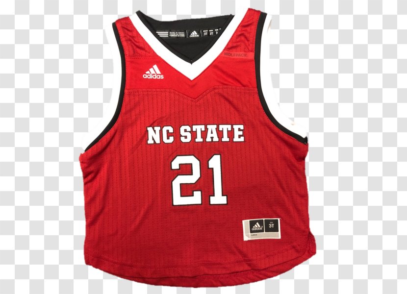 Sports Fan Jersey NC State Wolfpack Men's Basketball Adidas Women's Sleeveless Shirt - Red Transparent PNG