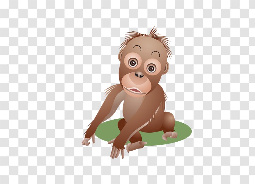 Monkey Orangutan Baby Primate - Post Cards - Vl Transparent PNG