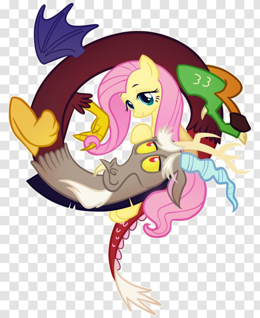 Fluttershy Discord DeviantArt Drawing Fan Fiction - Flower - Moogle Transparent PNG