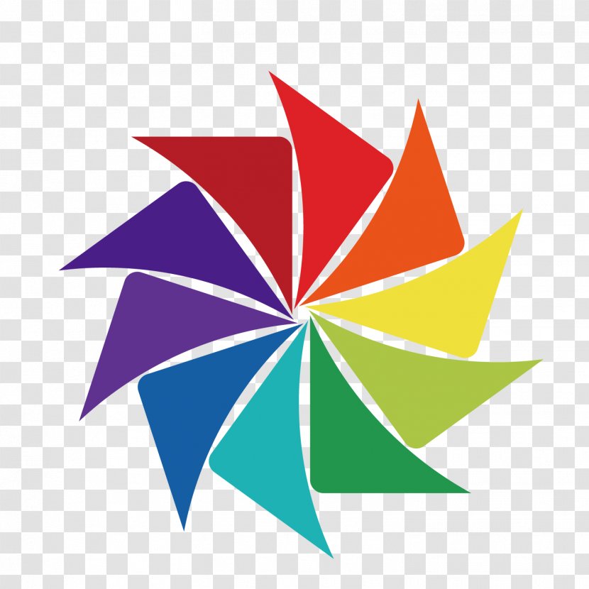 Rotation Logo - Flower - Triangle Rotating Windmill Transparent PNG
