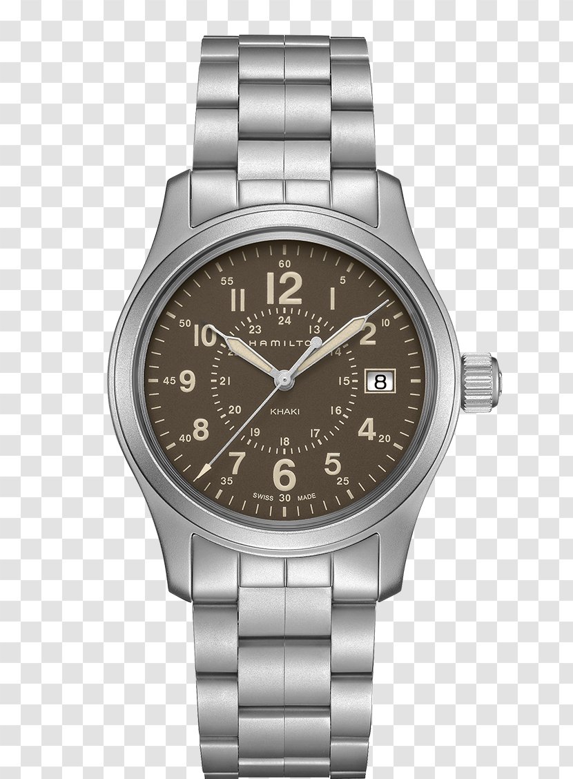 Hamilton Watch Company Quartz Clock Chronograph - Jewellery - Silver Coffee Color Male Transparent PNG