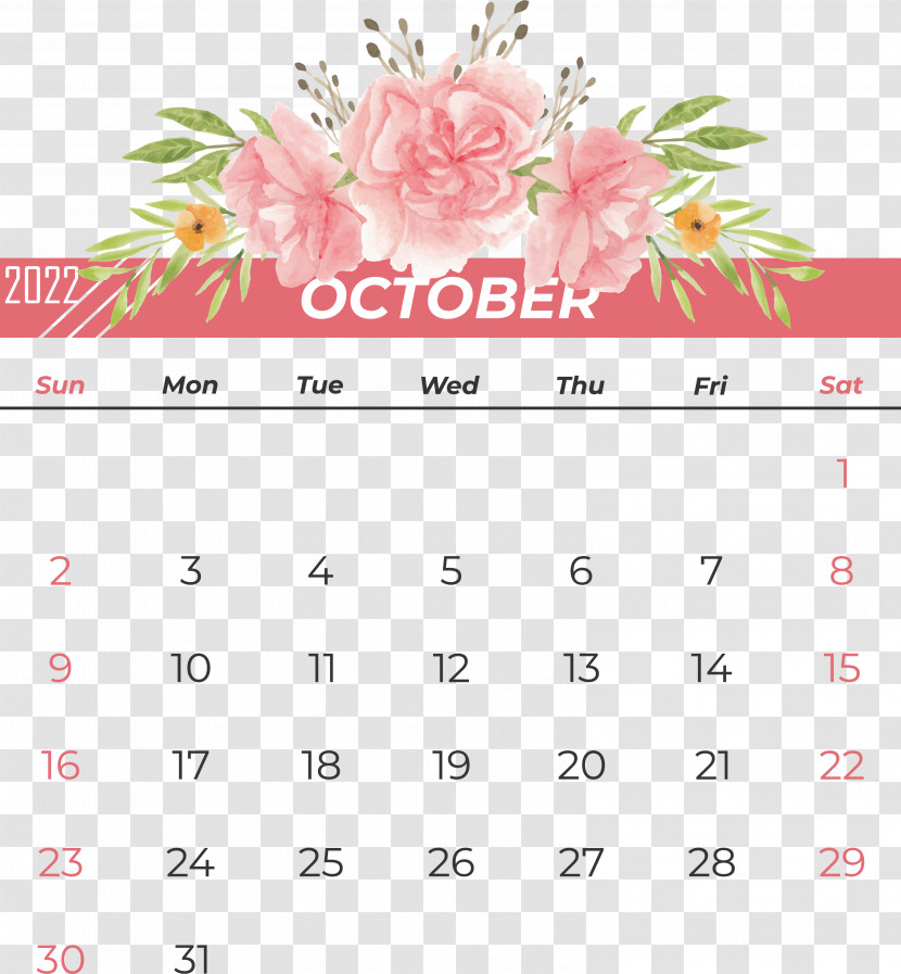 Flower Line Calendar Font Petal Transparent PNG