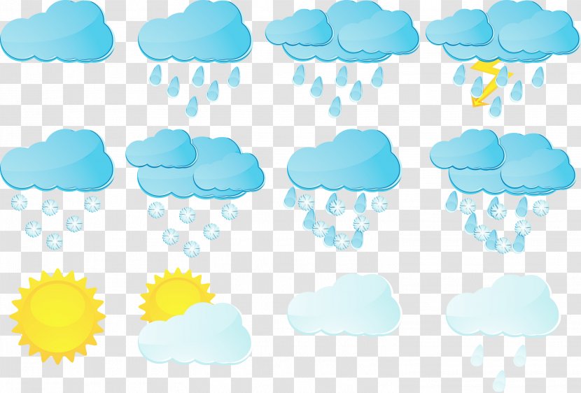 Rain Cloud - Water - Meteorological Phenomenon Turquoise Transparent PNG