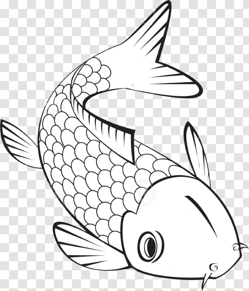 Koi Coloring Book Tropical Fish Goldfish Transparent PNG