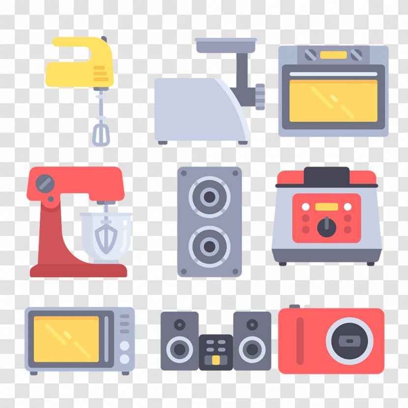 Cartoon Furniture Icon - Animation - Home Microwave Oven Sound Camera Transparent PNG