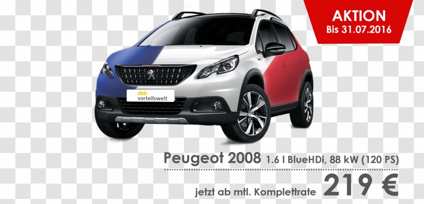 Bumper Sport Utility Vehicle Peugeot 2008 Car - Compact Transparent PNG