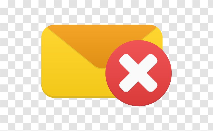 Symbol Yellow Orange - Icon Design - Email Delete Transparent PNG
