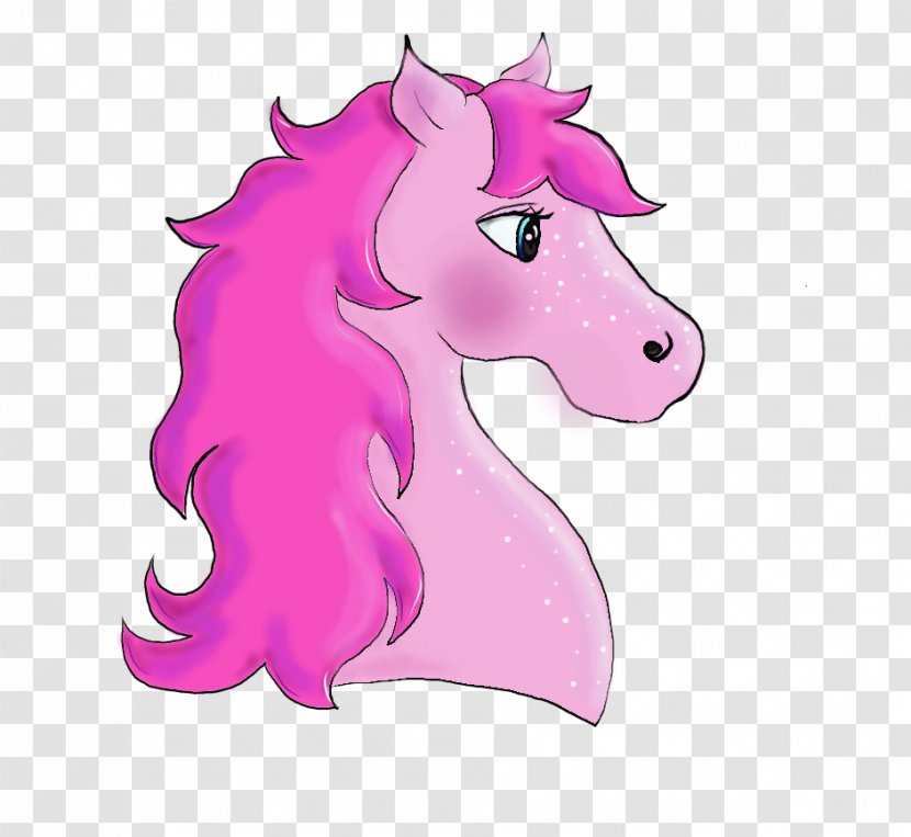 Horse Sewing Unicorn Felt Ornament - Snout - Pink Stallion Transparent PNG