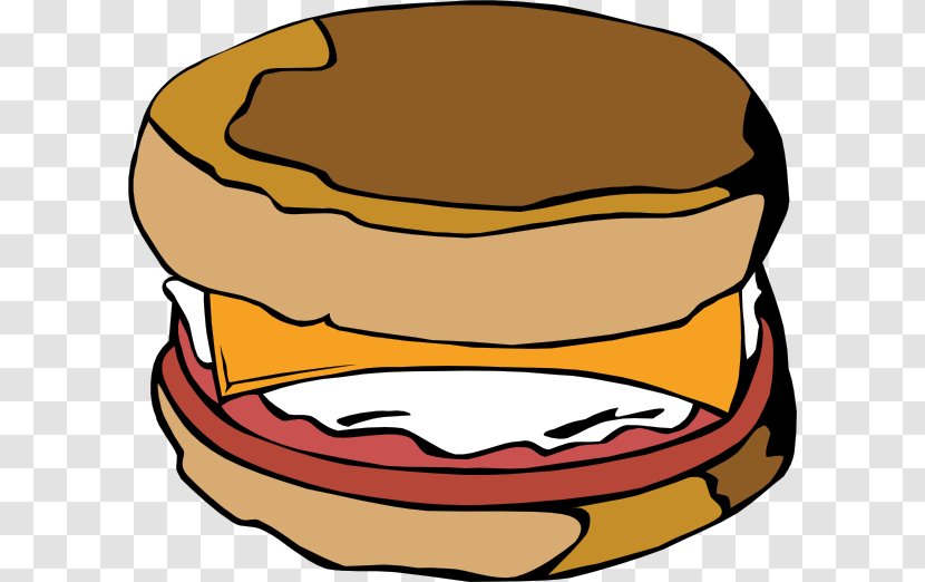 Breakfast Sandwich Submarine Egg English Muffin - Fried - Cliparts Transparent PNG