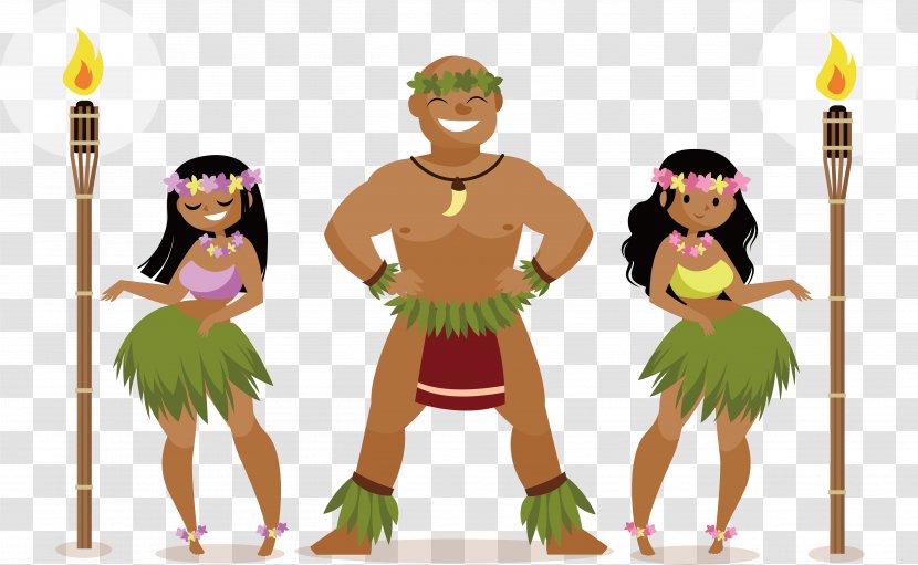 Hawaiian Tiki Party - Cartoon - Hawaii Island Transparent PNG